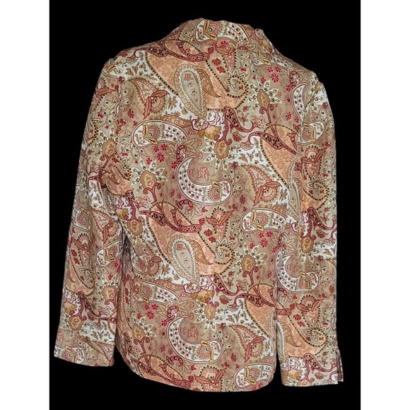 Vintage Womens Silk Luxury Boho Hippie Paisely Party Festival Event Sz XL Jacket - Picture 6 of 9